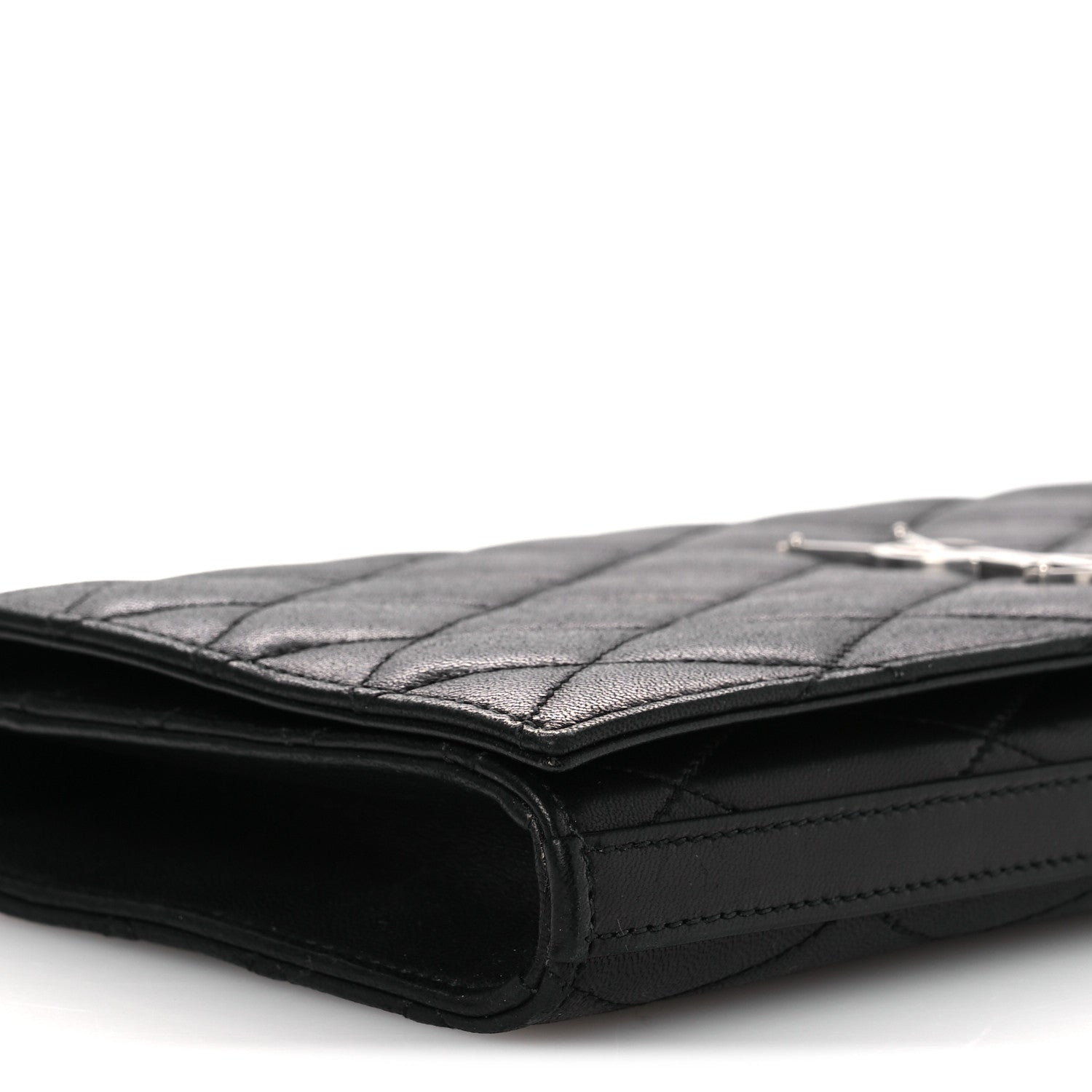 Saint Laurent Lambskin Quilted Kate Clutch Black 9 of 11