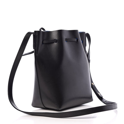 Mansur Gavriel Vegetable Tanned Calfskin Mini Bucket Bag Black Royal 3 of 20