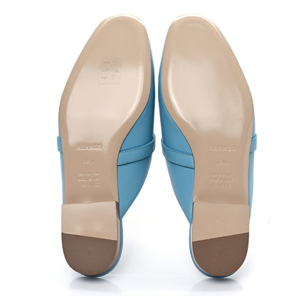 Hermes Calfskin Oz Mules 38.5 Ciel 5 of 7