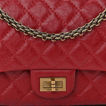 Chanel Aged Calfskin Quilted 2.55 Reissue 225 Flap Red 8 of 10