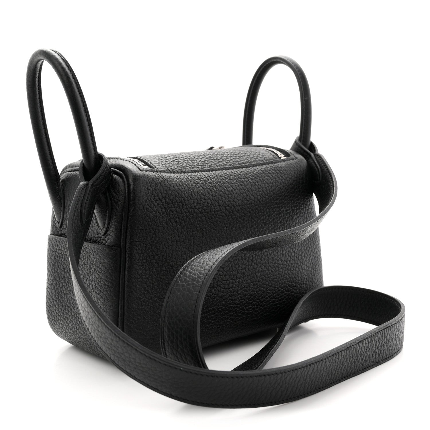Hermes Taurillon Clemence Mini Lindy 20 Black 3 of 11
