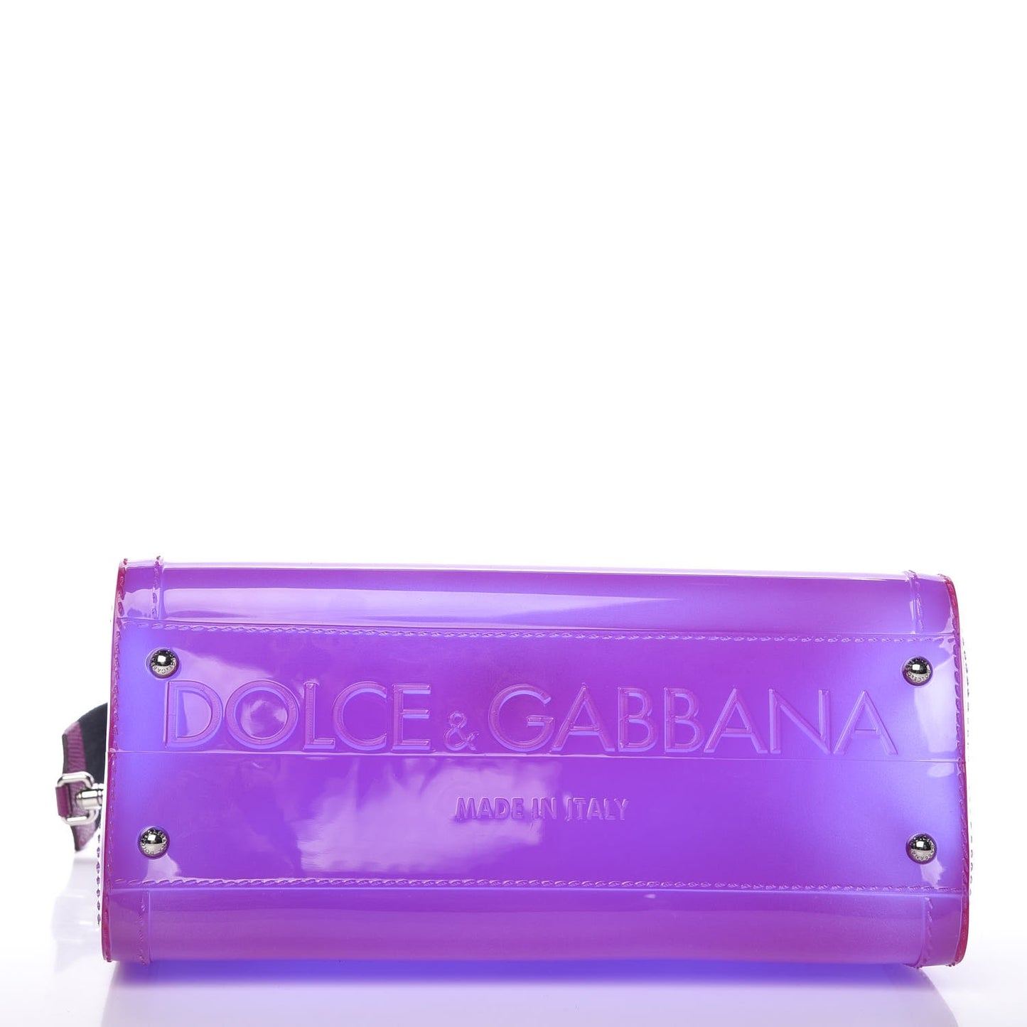 Rubber Semi Transparent Miss Sicily Satchel Purple