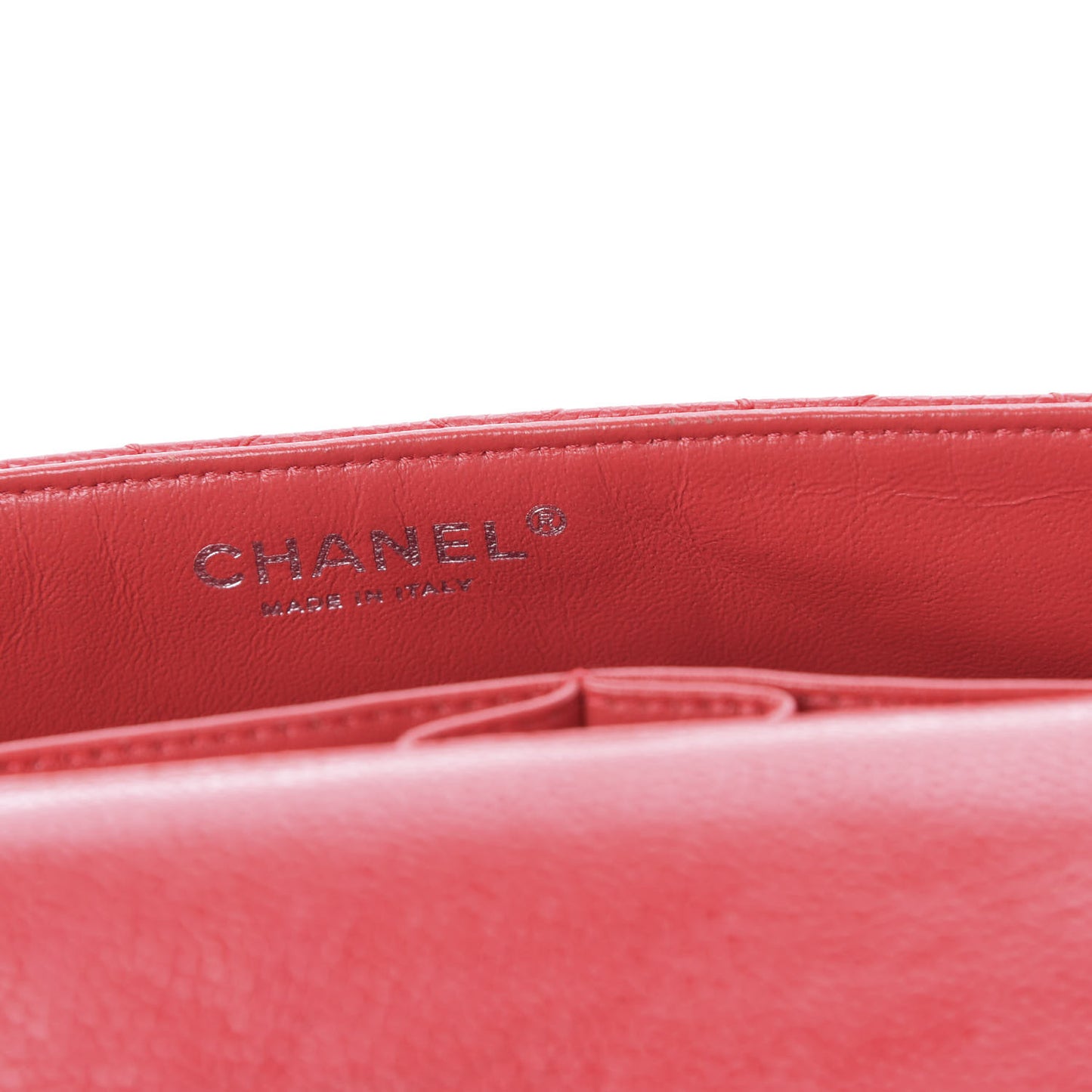 Caviar Quilted East West Flap Red