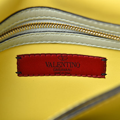 Valentino Garavani Nappa Watercolor Rockstud Wristlet Clutch Rose Green Yellow Sky 6 of 8