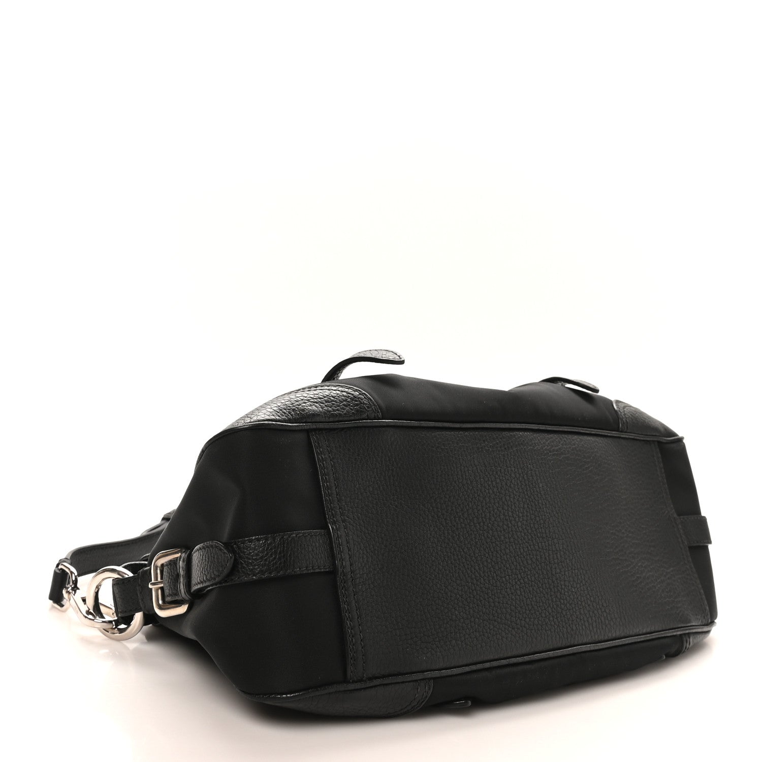 Prada Tessuto Nylon Vitello Daino Shopping Satchel Black 4 of 9