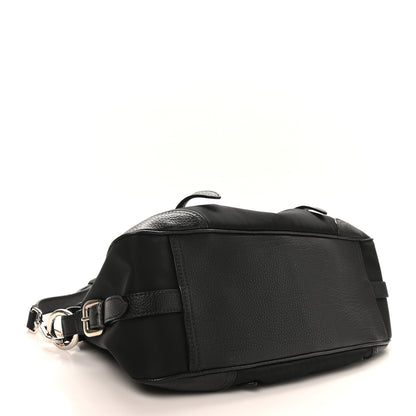 Prada Tessuto Nylon Vitello Daino Shopping Satchel Black 4 of 9