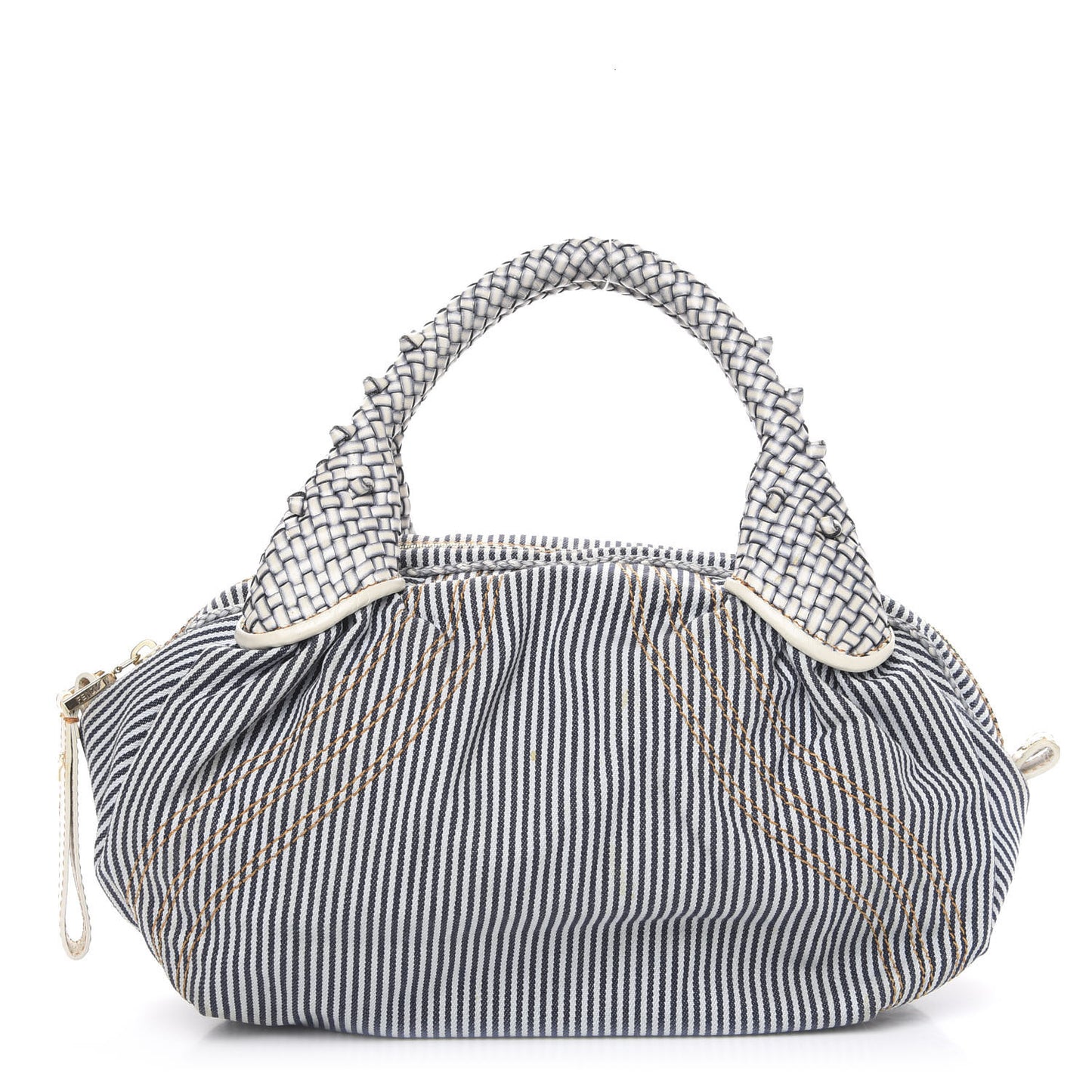 Denim Striped Spy Bowler Blue