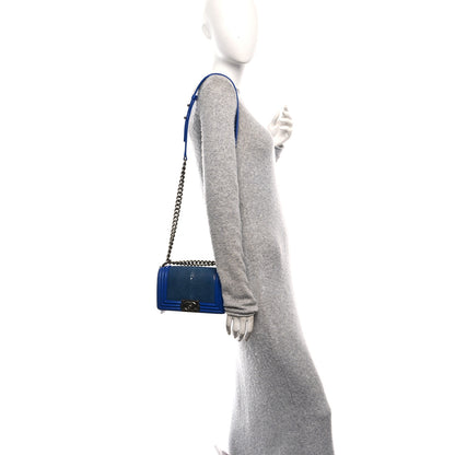 Chanel Galuchat Stingray Small Boy Flap Blue 2 of 10