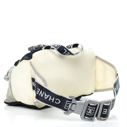 Chanel Nylon Mesh Sport Belt Bag Navy White 3 of 12