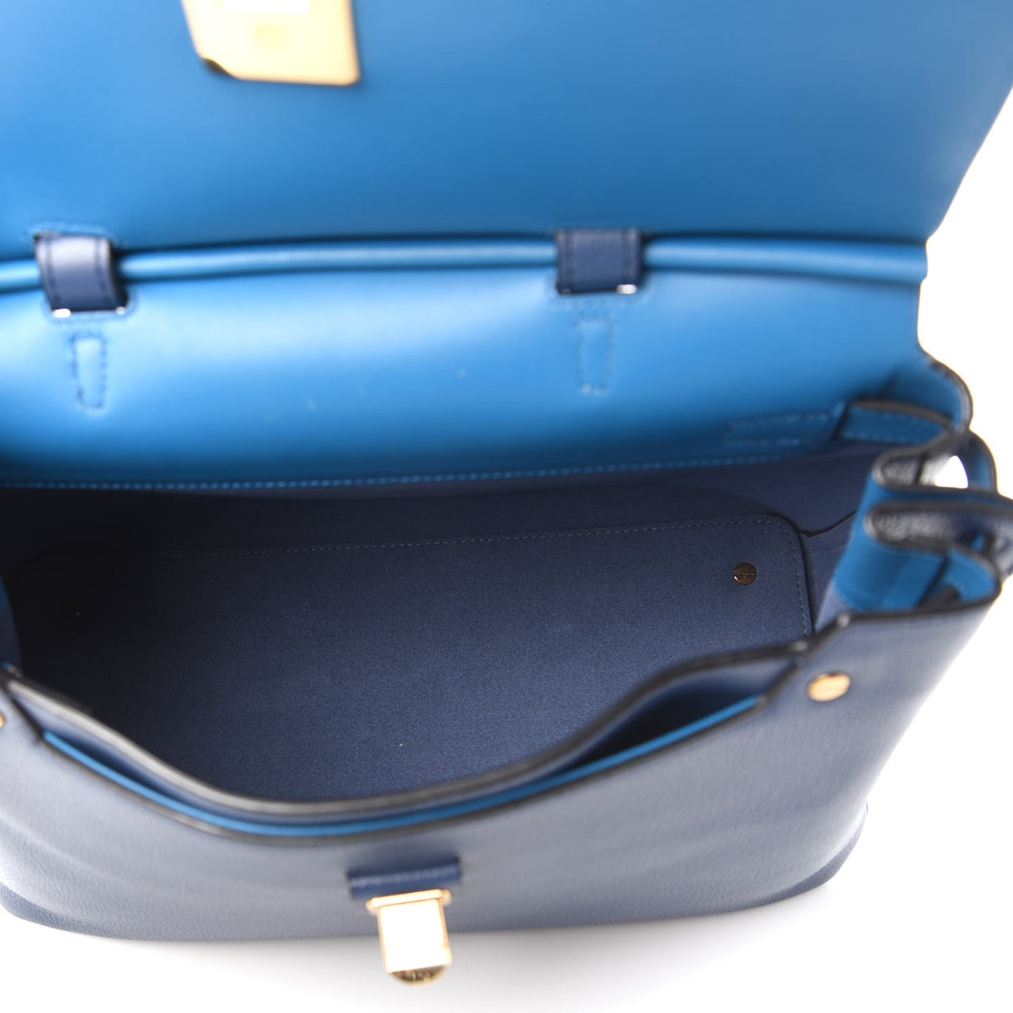 Grained Calfskin Large Milla Convertible Backpack Navy