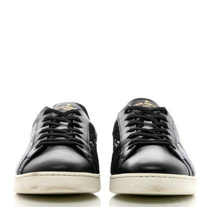 Louis Vuitton Calfskin Luxembourg Sneakers 8 Black Grey 2 of 16