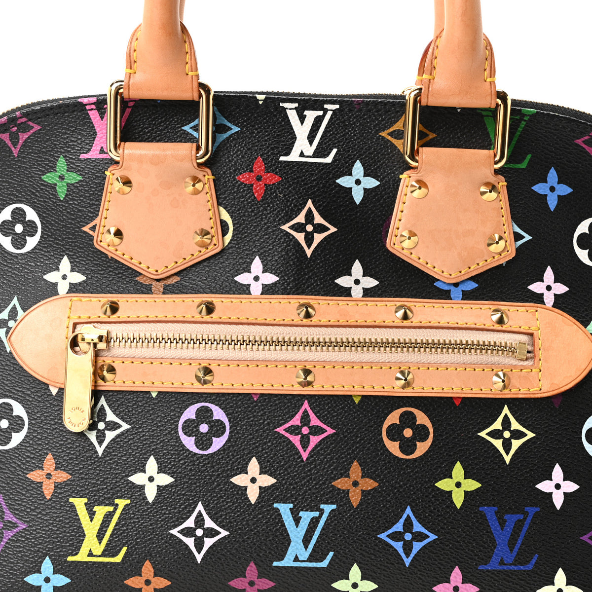 Louis Vuitton Monogram Multicolor Alma PM Black 8 of 10