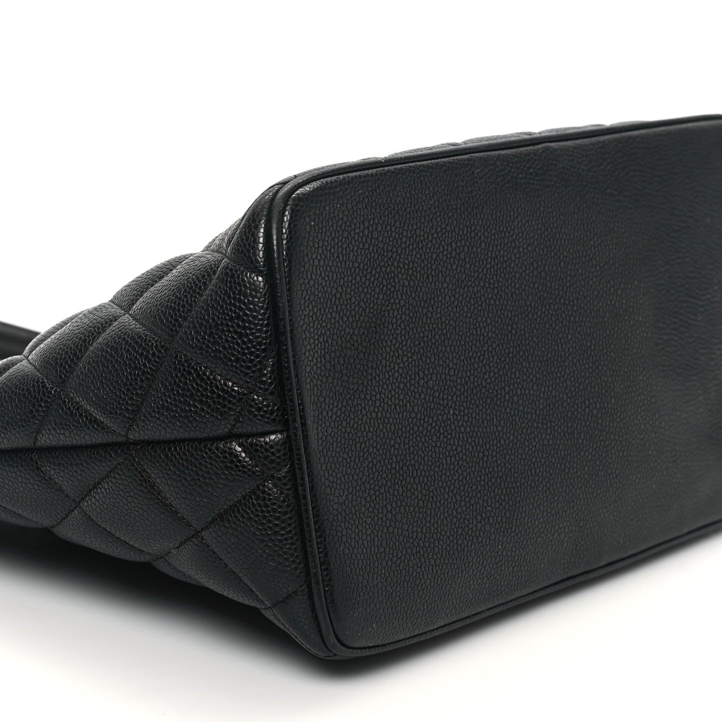 Caviar Quilted Medallion Tote Black