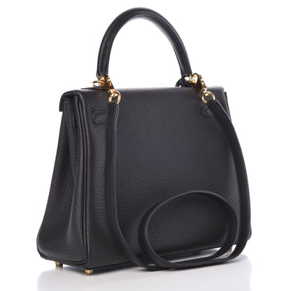 Hermes Togo Kelly Retourne 25 Black 4 of 64
