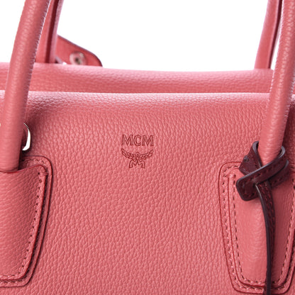 MCM Grained Calfskin Medium Milla Tote Pink 7 of 9