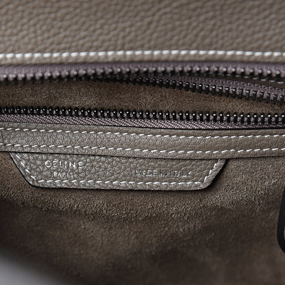 Celine Drummed Calfskin Micro Luggage Souris 6 of 9