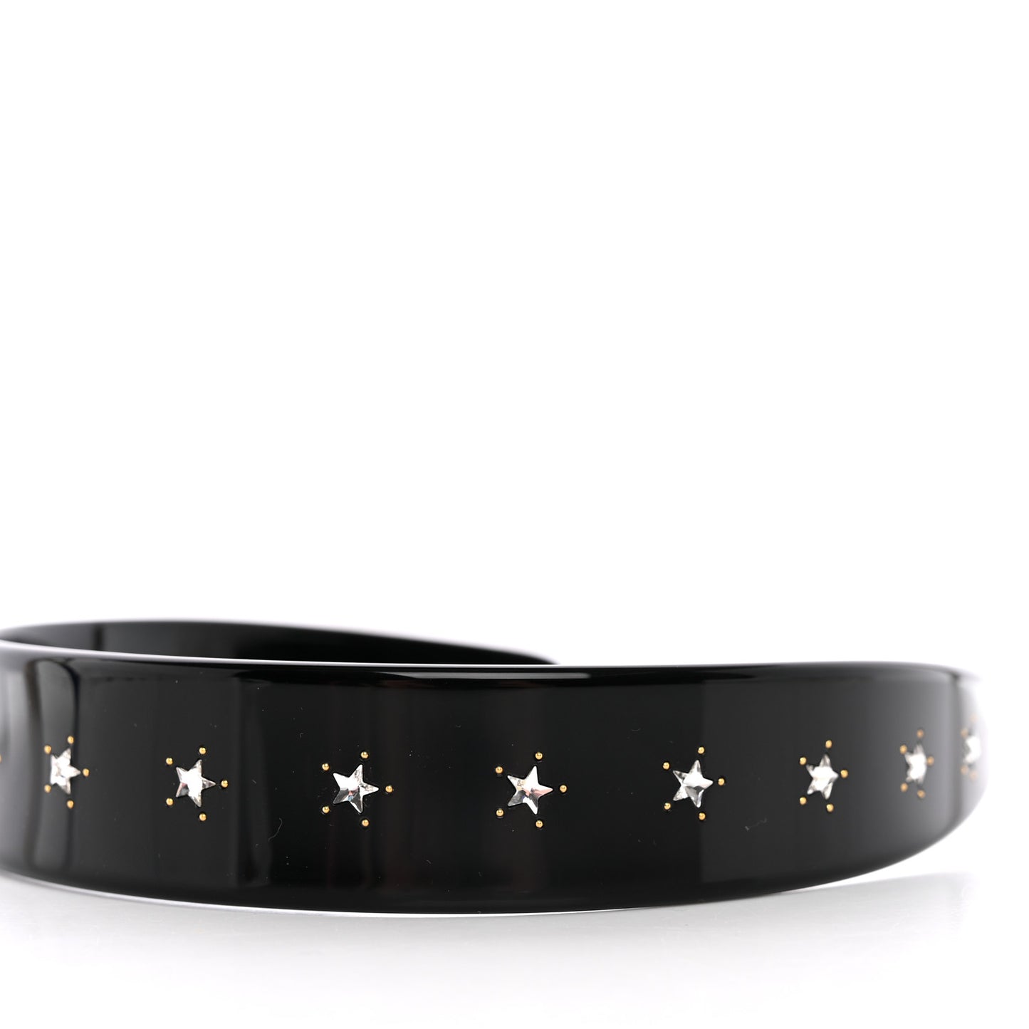 Resin Crystal Interlocking G Headband Black