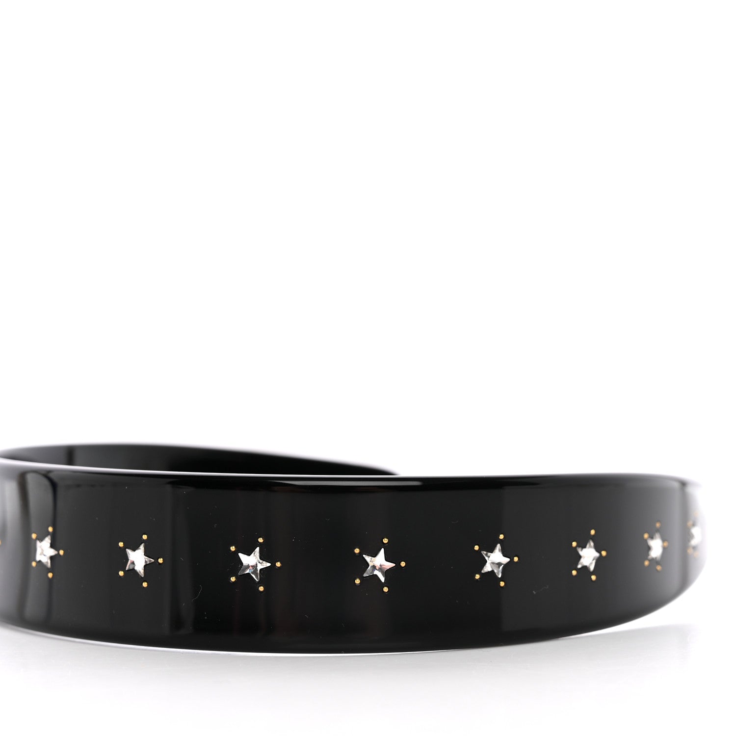 Gucci Resin Crystal Interlocking G Headband Black 4 of 6