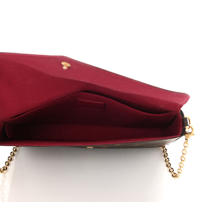 Louis Vuitton Monogram Pochette Felicie Chain Wallet Fuchsia 6 of 10