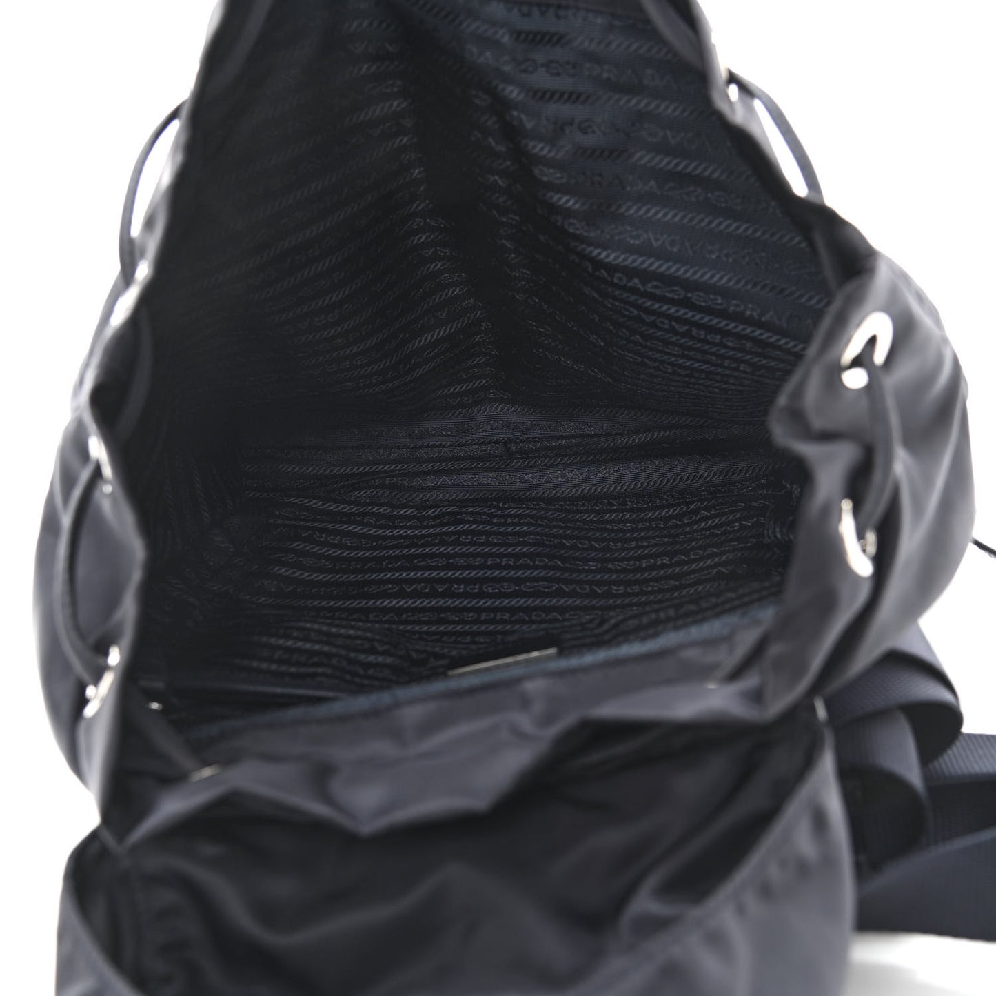 Tessuto Nylon Saffiano Medium Backpack Baltico