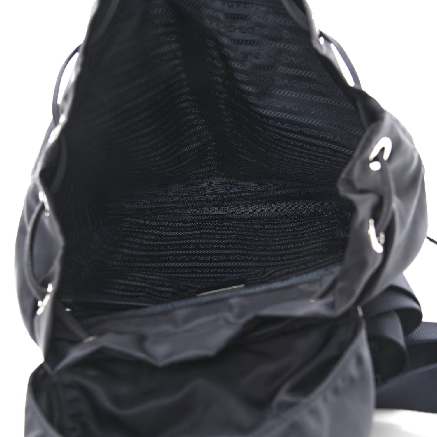 Prada Tessuto Nylon Saffiano Medium Backpack Baltico 5 of 10