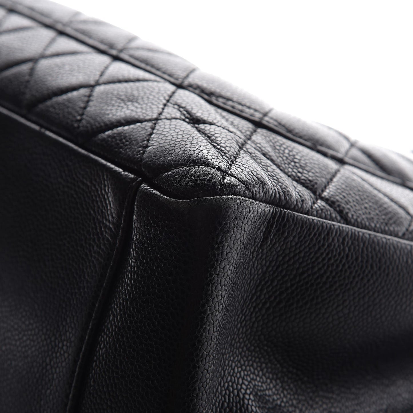 Caviar Quilted Grand Shopping Tote GST Black