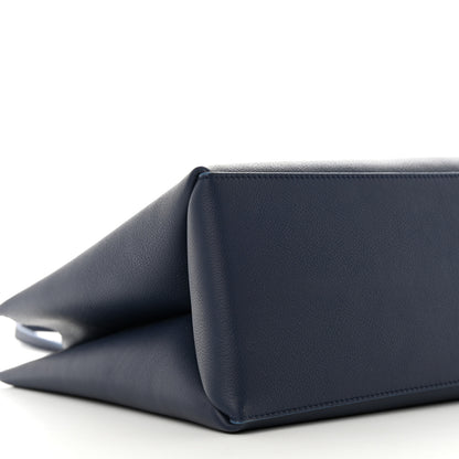 Louis Vuitton Grained Calfskin Lockme Shopper Navy 8 of 11