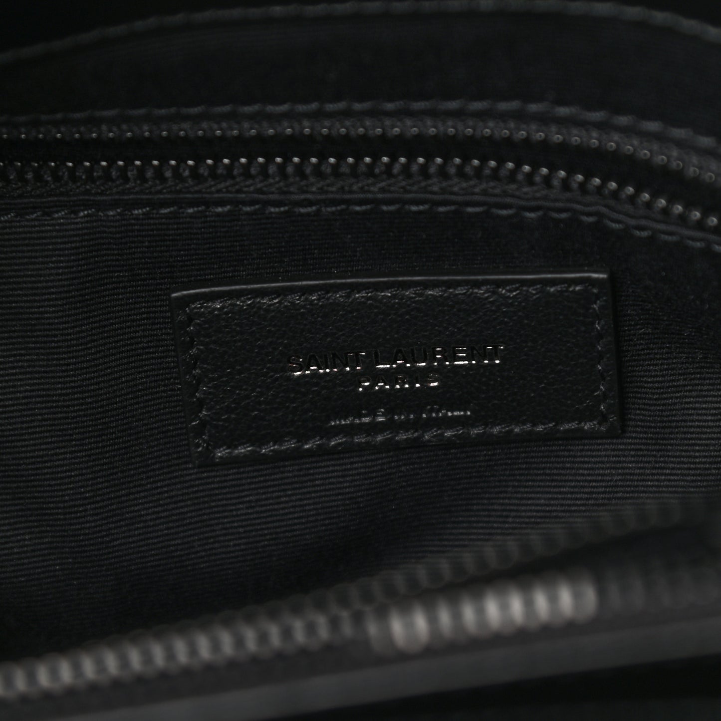 Calfskin Y Quilted Monogram Medium Loulou Chain Satchel Black