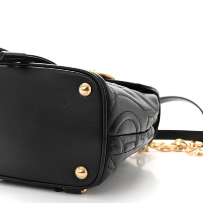 Salvatore Ferragamo Calfskin Quilted Gancini Backpack Black 10 of 10