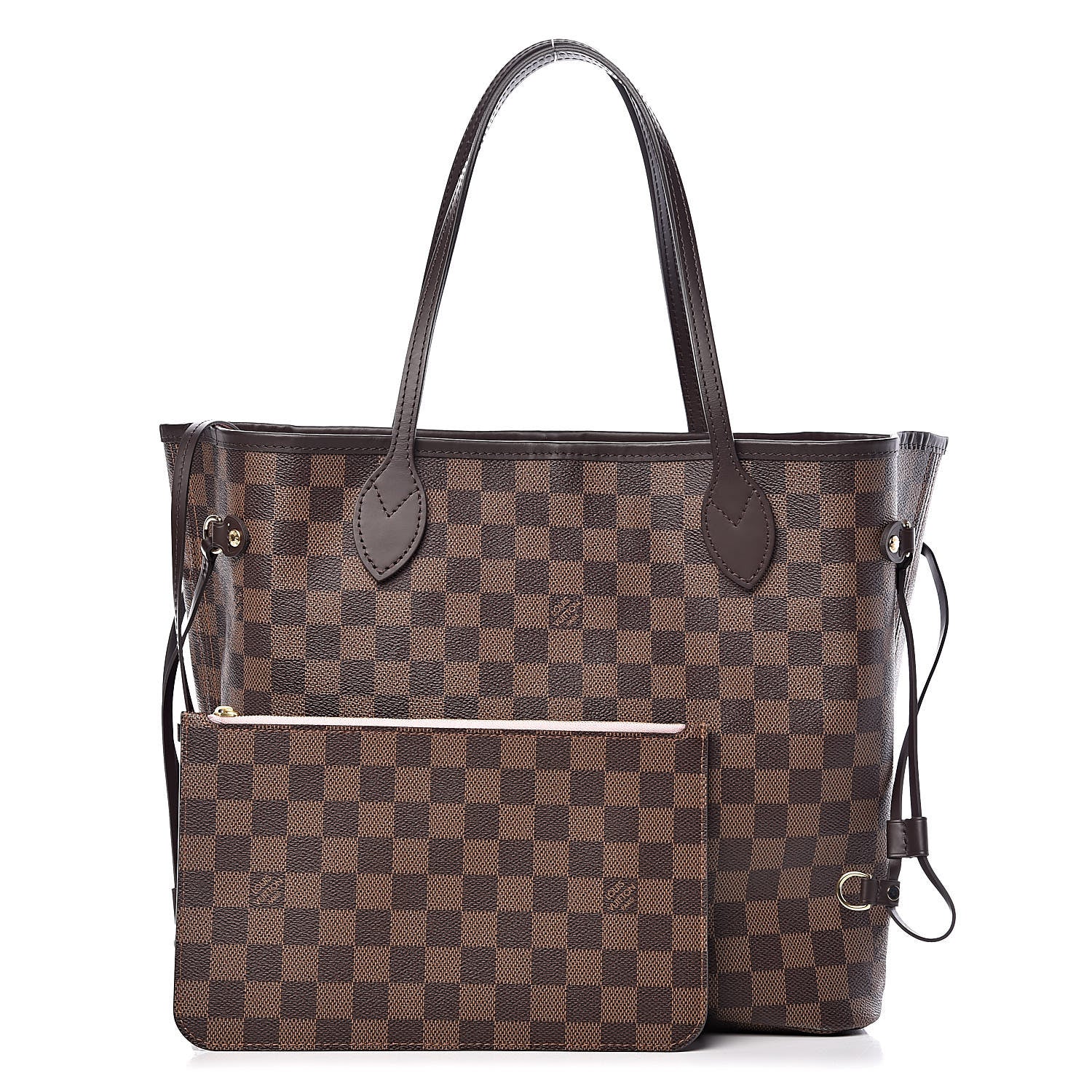 Louis Vuitton Damier Ebene Neo Neverfull MM Rose Ballerine 1 of 12