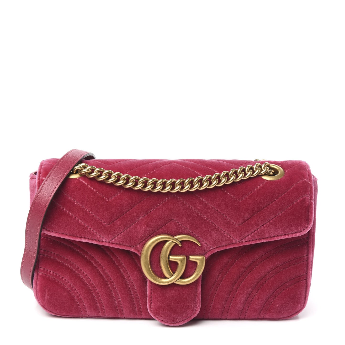 Velvet Matelasse Small GG Marmont Shoulder Bag Light Raspberry Rose