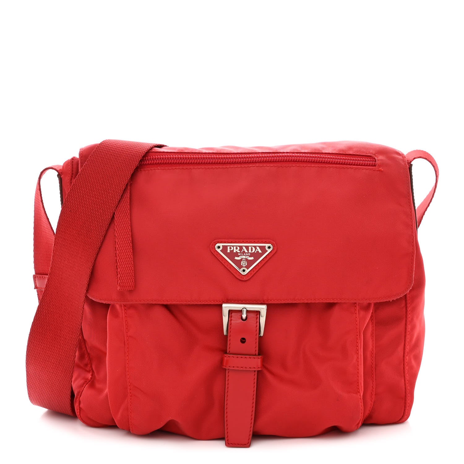 Prada Nylon Vela Sport Messenger Bag Rosso 1 of 13