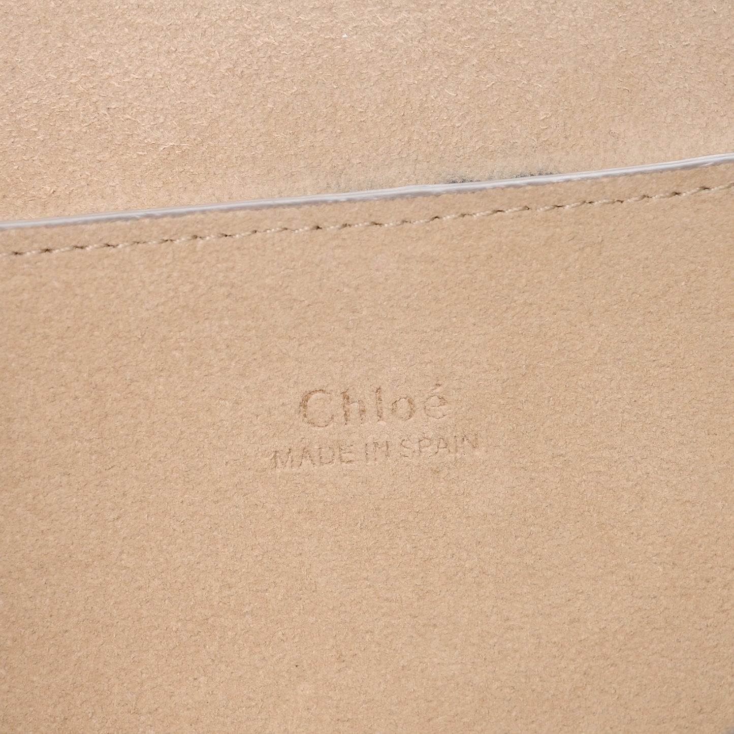 Suede Calfskin Faye Clutch Motty Grey