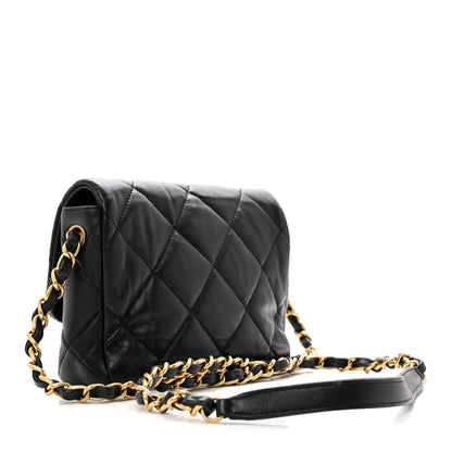Chanel Lambskin Plexiglass Quilted Coco Love Mini Flap Black 3 of 10