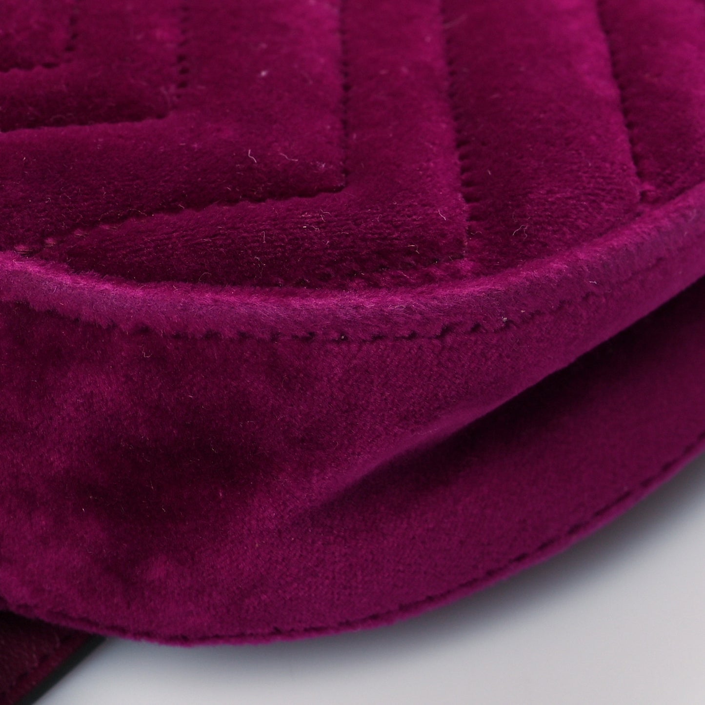 Velvet Matelasse GG Marmont Belt Bag 95 38 Fuchsia Violet Cyclamen