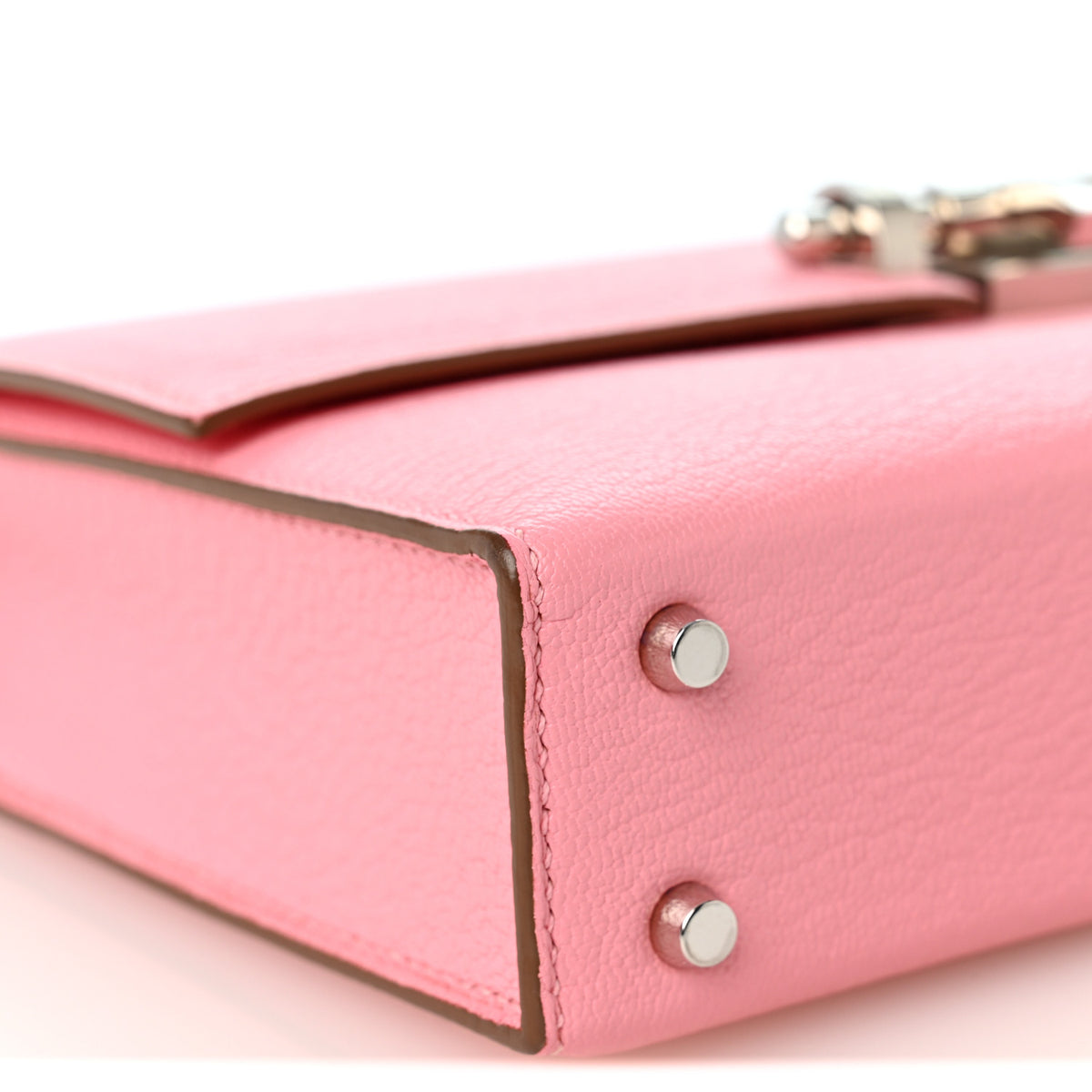 Hermes Chevre Mysore Mini Verrou Chaine Bag Rose Confetti 9 of 10