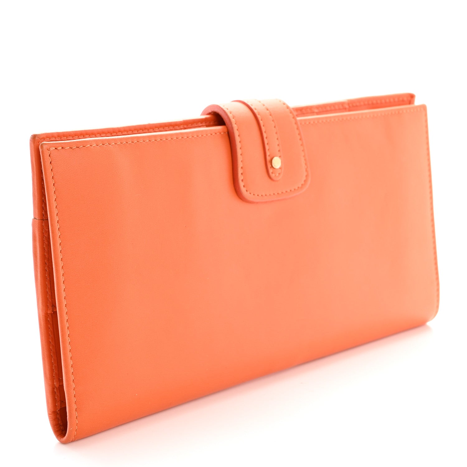 Jimmy Choo Calfskin Continental Wallet Orange 4 of 14