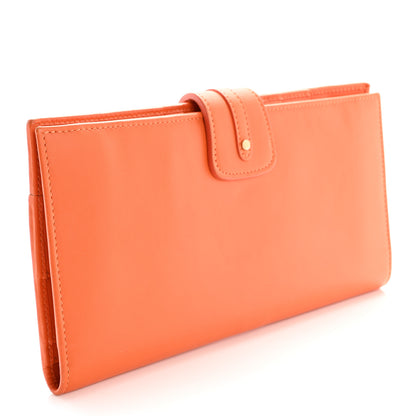 Jimmy Choo Calfskin Continental Wallet Orange 4 of 14
