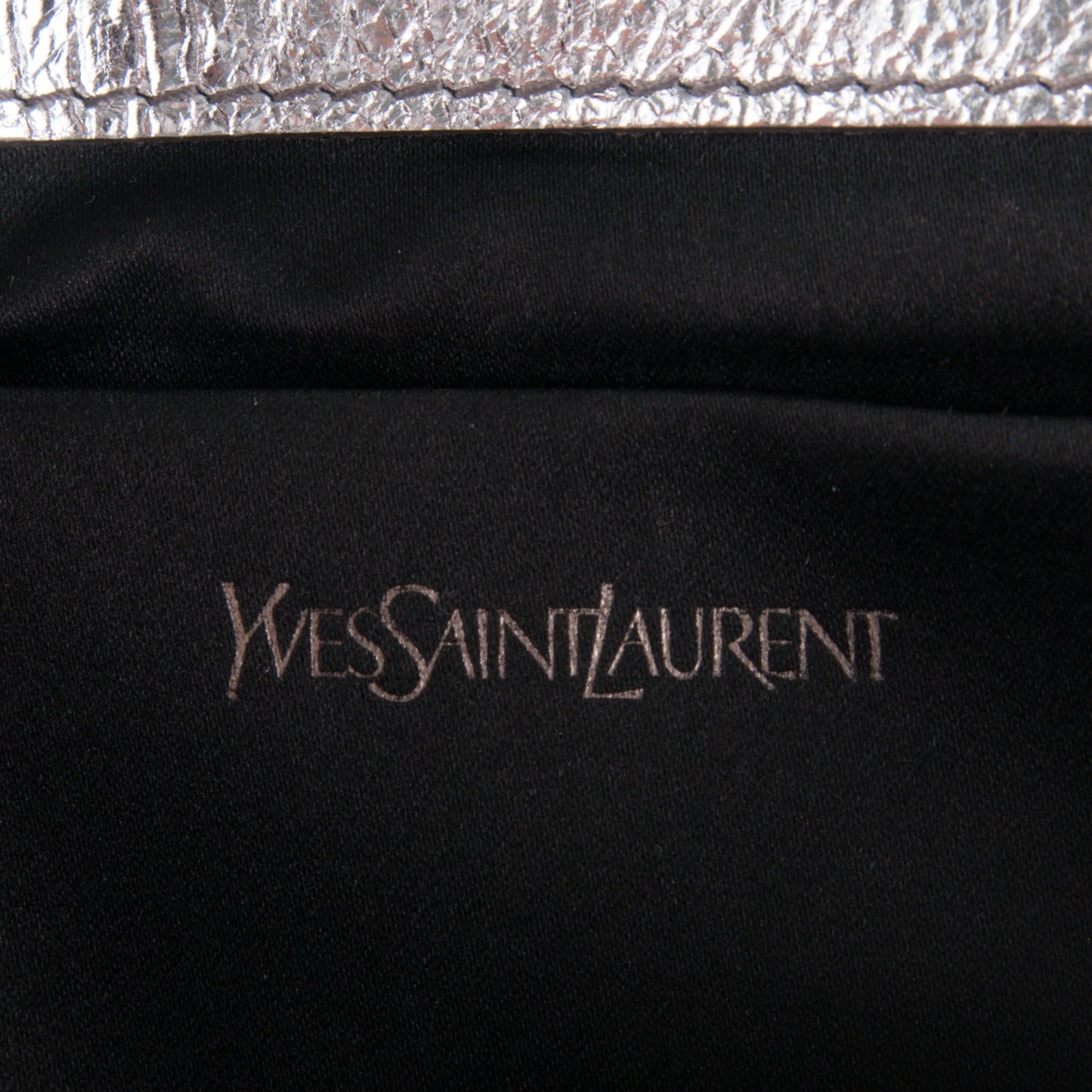 Metallic Calfskin Monogram Large Belle De Jour Clutch Silver
