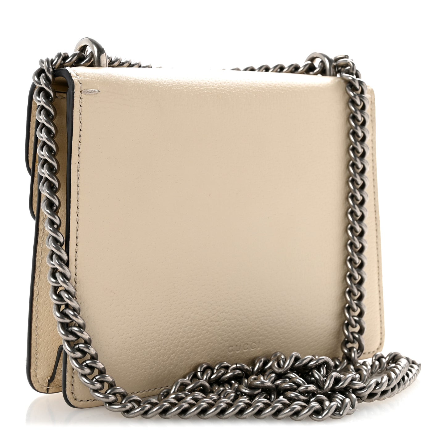 Textured Calfskin Crystal Mini Dionysus Shoulder Bag Mystic White