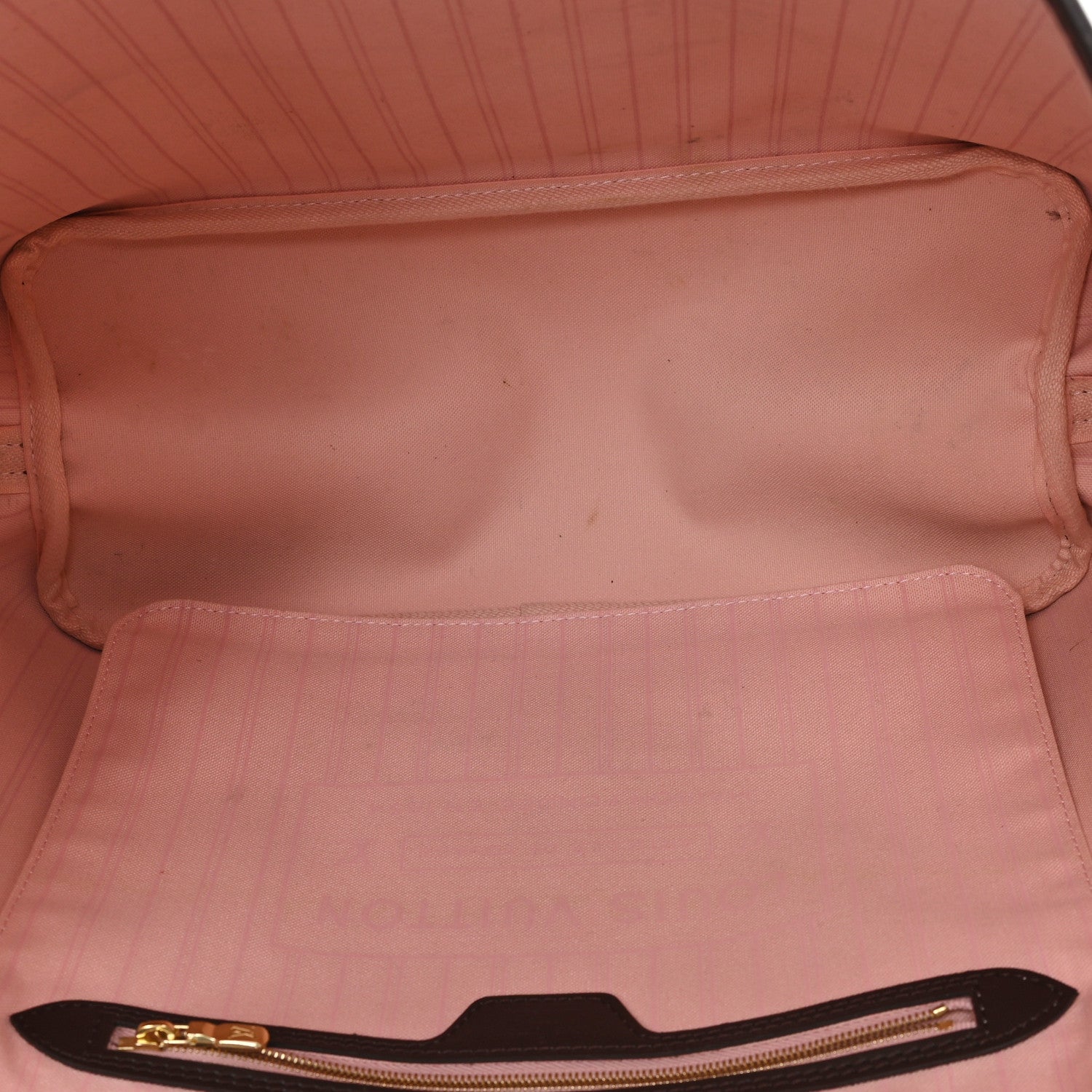Louis Vuitton Damier Ebene Neo Neverfull MM Rose Ballerine 6 of 12