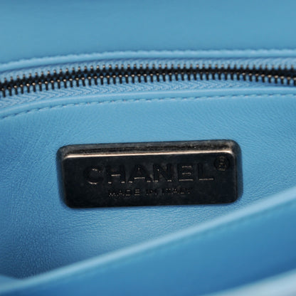 Chanel Python Coco Handle Flap Light Blue 6 of 7