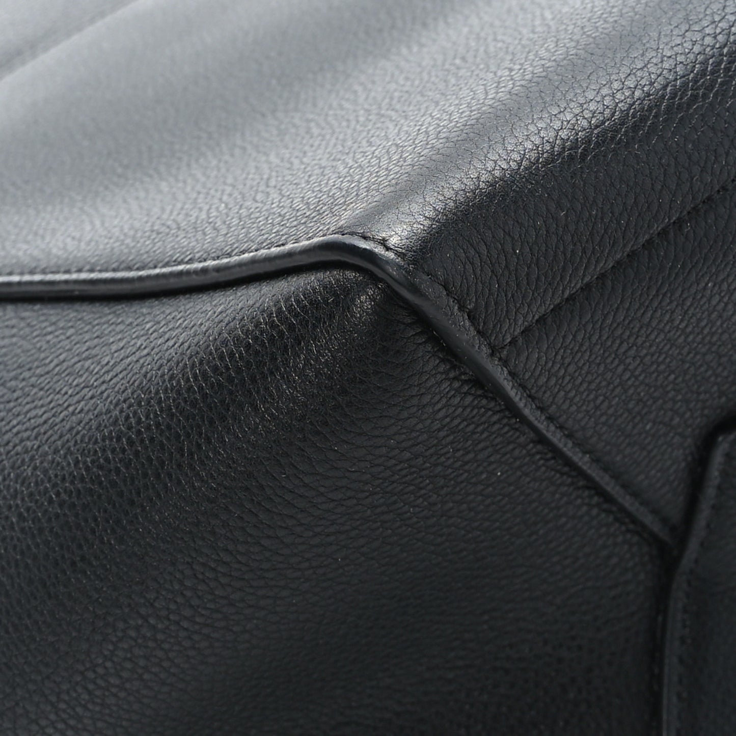 Soft Grained Calfskin Sangle Bucket Bag Black