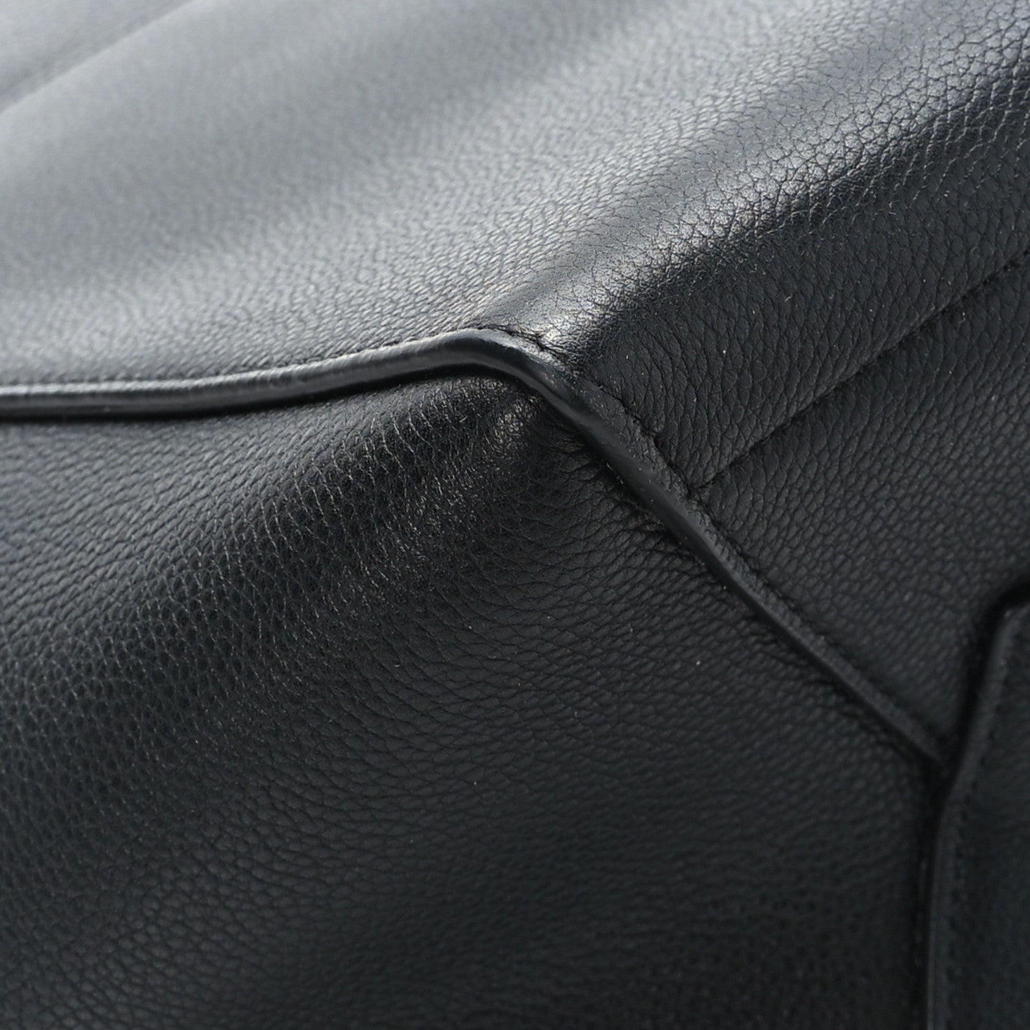 Celine Soft Grained Calfskin Sangle Bucket Bag Black 9 of 10