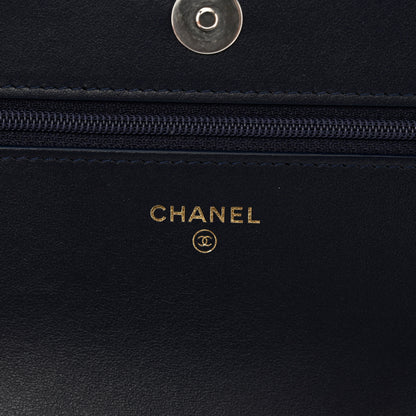 Chanel Denim Quilted Chanel 19 Wallet On Chain WOC Blue 6 of 11
