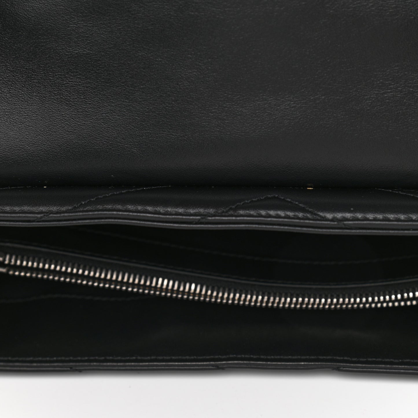 Calfskin Y Quilted Monogram Large Loulou Chain Satchel Black