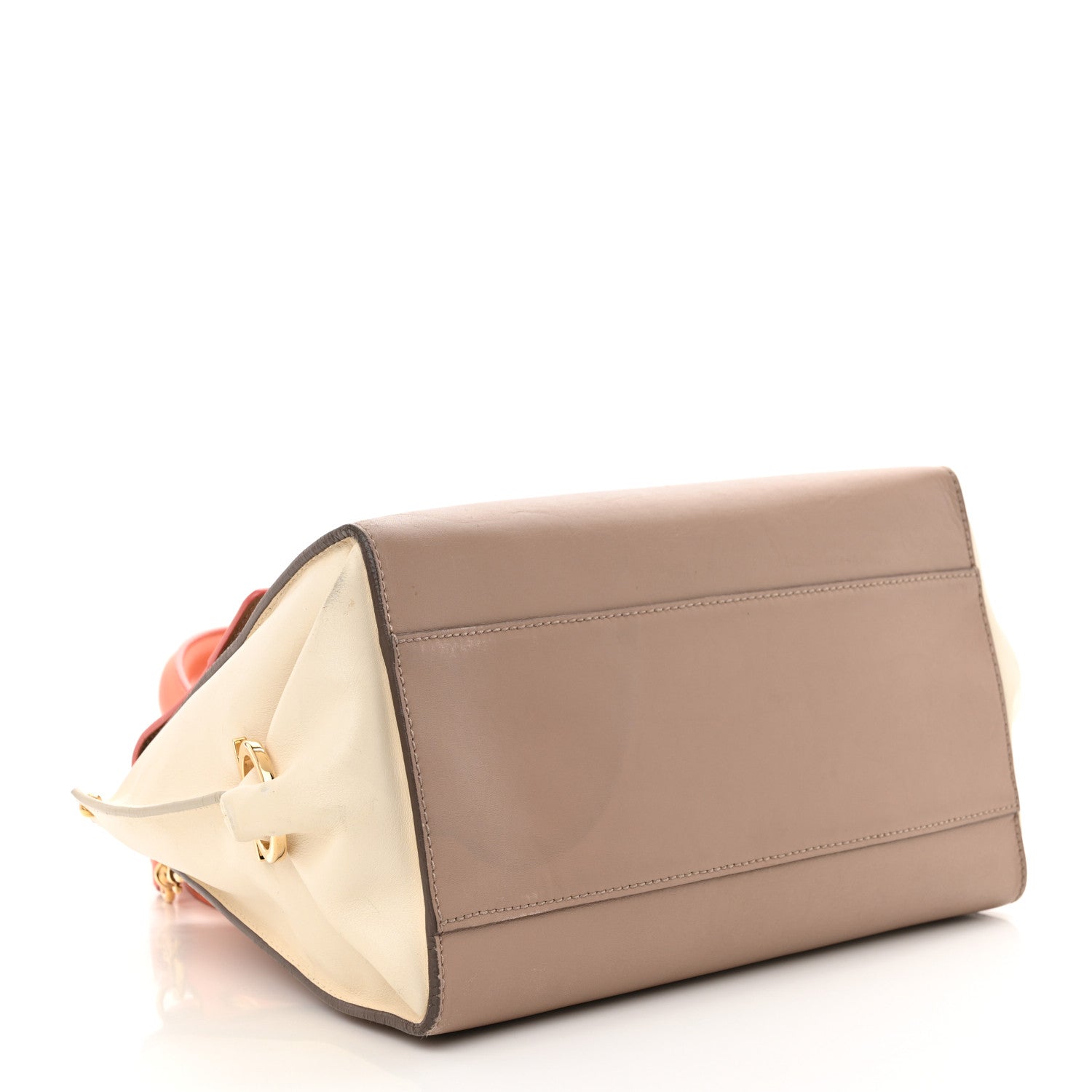 Salvatore Ferragamo Calfskin Colorblock Medium Sofia Shoulder Bag Pink Multicolor 3 of 14