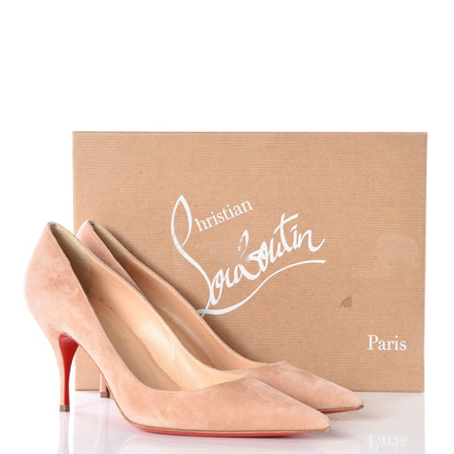 Christian Louboutin Veau Velours Clare 80 Pumps 37.5 Courtisane 10 of 10