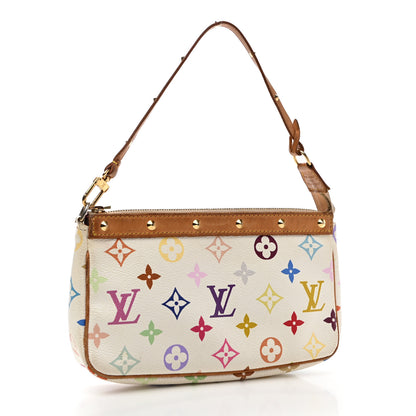 Louis Vuitton Monogram Multicolor Pochette Accessories White 2 of 14