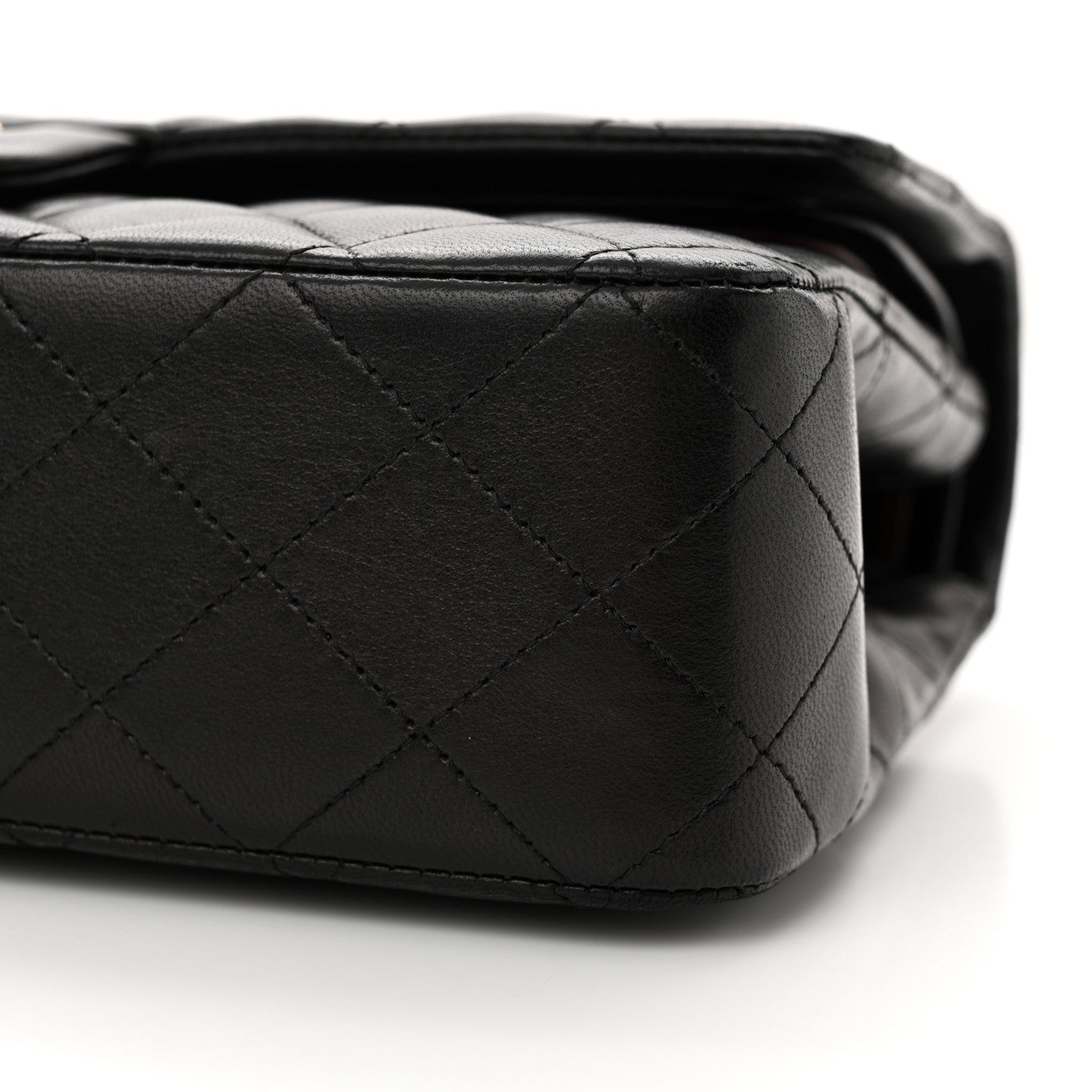 Chanel Lambskin Quilted Medium Double Flap Black 10 of 14